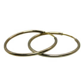 AV Sterling Hoop Earrings, 2.27 G