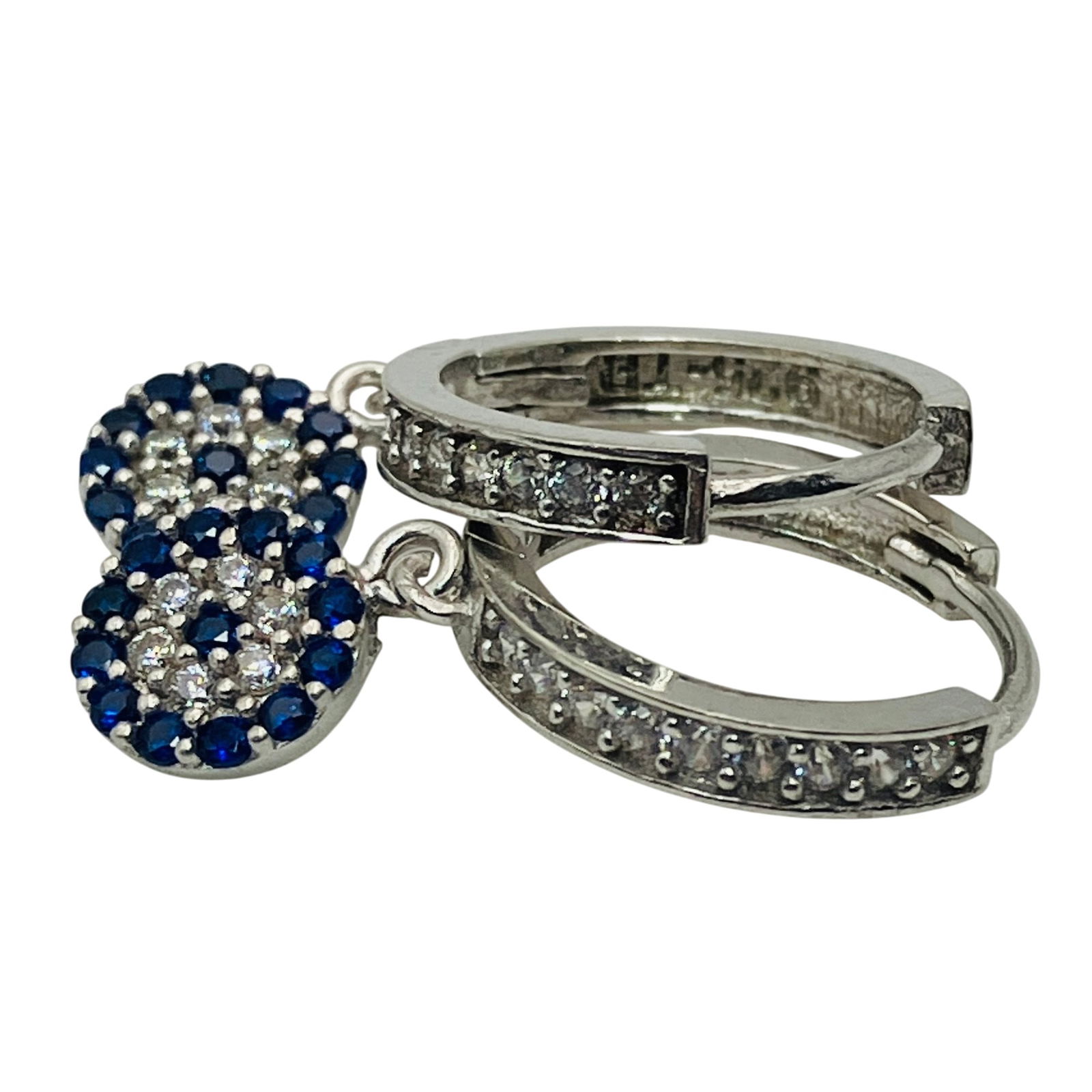 TANZANITE Sterling Huggie Earrings, 2.67 G: TANZANITE Sterling huggie earrings 2.67 g