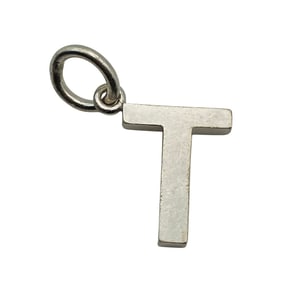 Sterling Letter T Pendant, 0.87 G