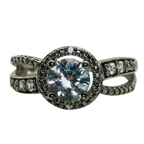 CO, TOPAZ Sterling Engagement Ring, Size 6.5, 3.14 G