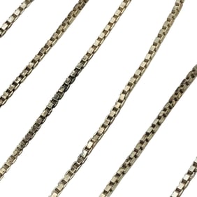 Italy Sterling Box Chain Necklace, 2.48 G