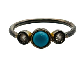 Turquoise Sterling Ring Size 5.5, 1.46 G