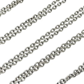 N, Sterling Double Strand Cable Chain Necklace, 3.18 G