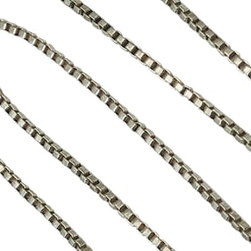 Italy Sterling Box Chain Necklace, 3.32 G