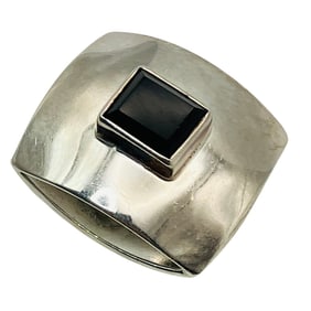 Sterling Stone Square Pendant, 10.39 G