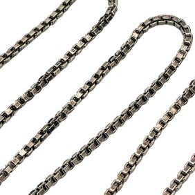 AGI Italy Sterling Box Chain Necklace, 3.82 G