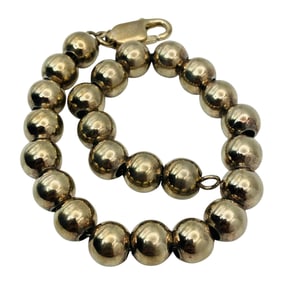 Y, Italy Sterling Beaded Bracelet, 20.70 G