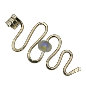 Sterling Clear Stone Swirl Design Pendant, 8.55 G