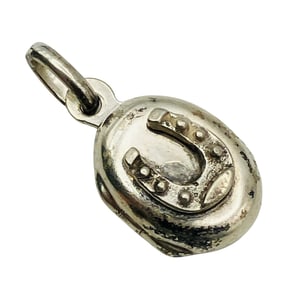 Sterling Horseshoe Locket Pendant, 2.00 G