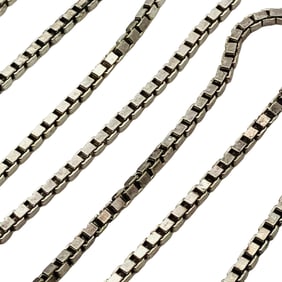 Italy Sterling Box Chain Necklace, 10.22 G