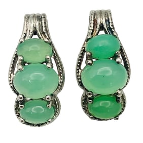 TOURMALINE Sterling Stud Earrings, 4.39 G