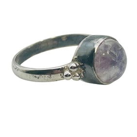 Sterling Purple Stone Ring Size 7, 3.09 G