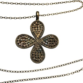 ANNA BECK Sterling Four Leaf Clover Cable Chain Necklace, 8.95 G