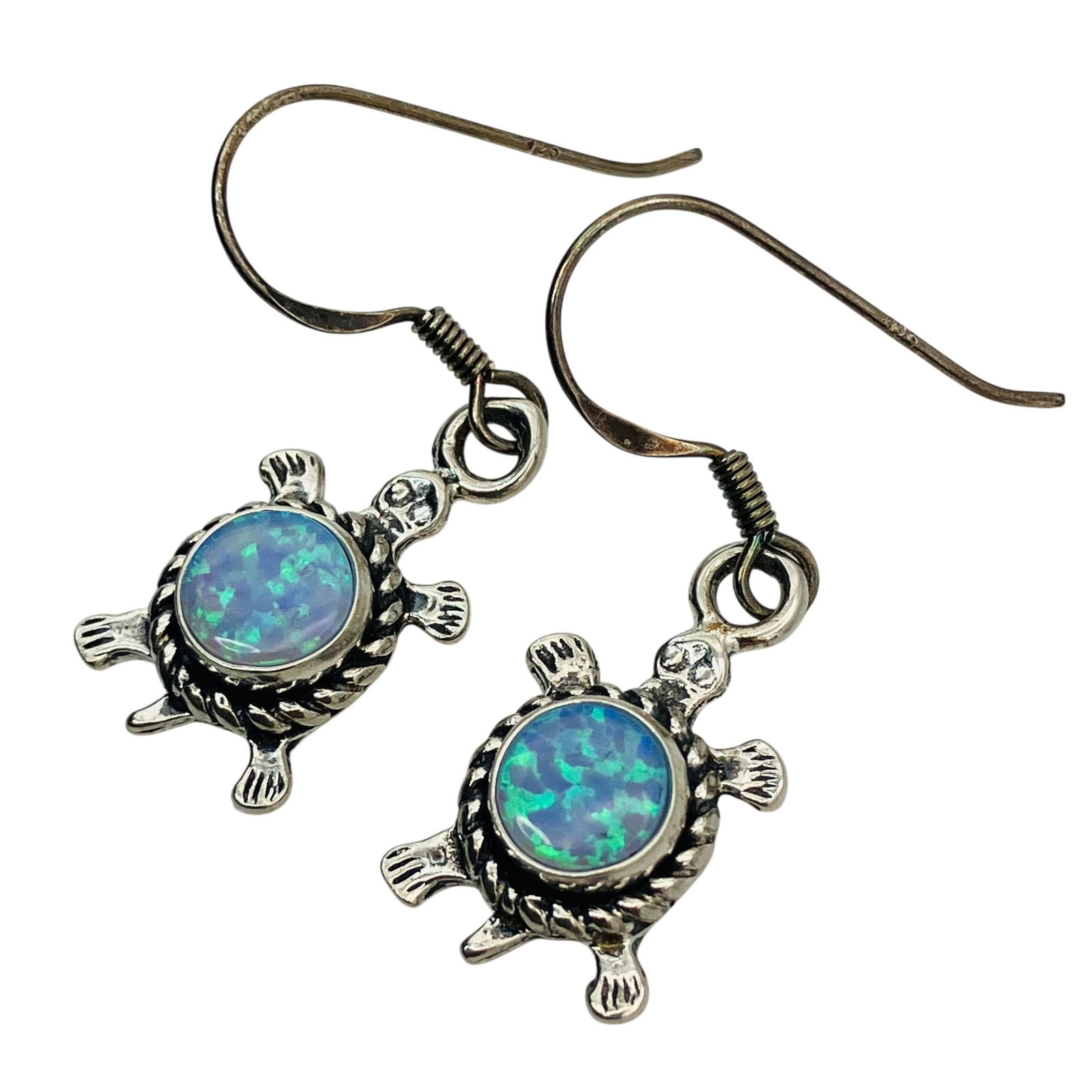 OPAL Southwest Sterling Turtle Dangle Earrings, 3.20 G (1 of 5)