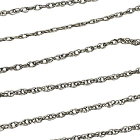 Sterling Rope Chain Necklace, 0.90 G