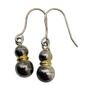 SILPADA Sterling Double Ball Dangle Earrings, 3.33 G