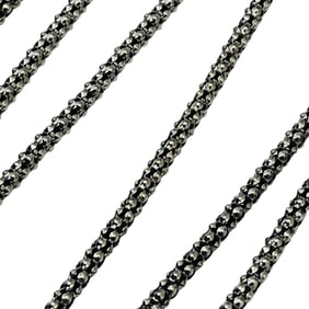 BS, Italy, Sterling Popcorn Chain Necklace, 2.75 G