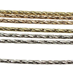 RCI Italy Sterling Multitone Seven Strand Bracelet, 4.93 G