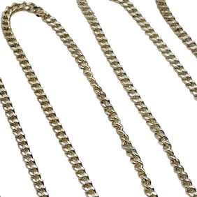 Italy Sterling Curb Chain Necklace, 2.37 G