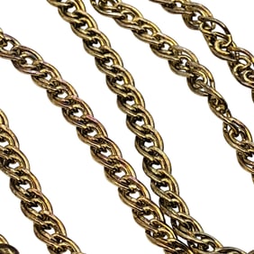 Italy, Sterling Double Curb Chain Necklace, 7.40 G