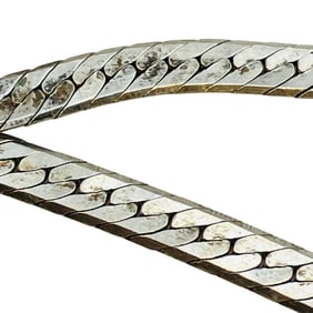 ALF, ITALY Sterling Flat Snake Chain Bracelet, 2.88 G