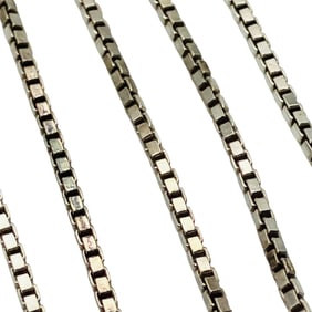 Italy, Sterling Box Chain Necklace, 4.30 G