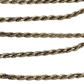 FAS Italy Sterling Rope Chain Necklace, 6.79 G