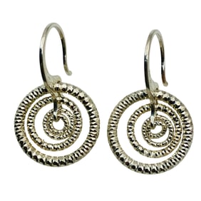 DYADEMA Italy Sterling Nested Hoops Dangle Earrings, 3.13 G