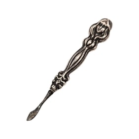 Sterling Nouveau Nail Scraper with Female Figure Handle 17.2g