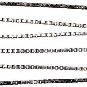 Sterling Italy Box Chain Necklace with Lobster Clasp 3.23g