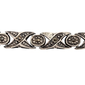Sterling Bracelet with Marcasite Accents, Sterling 16.78g