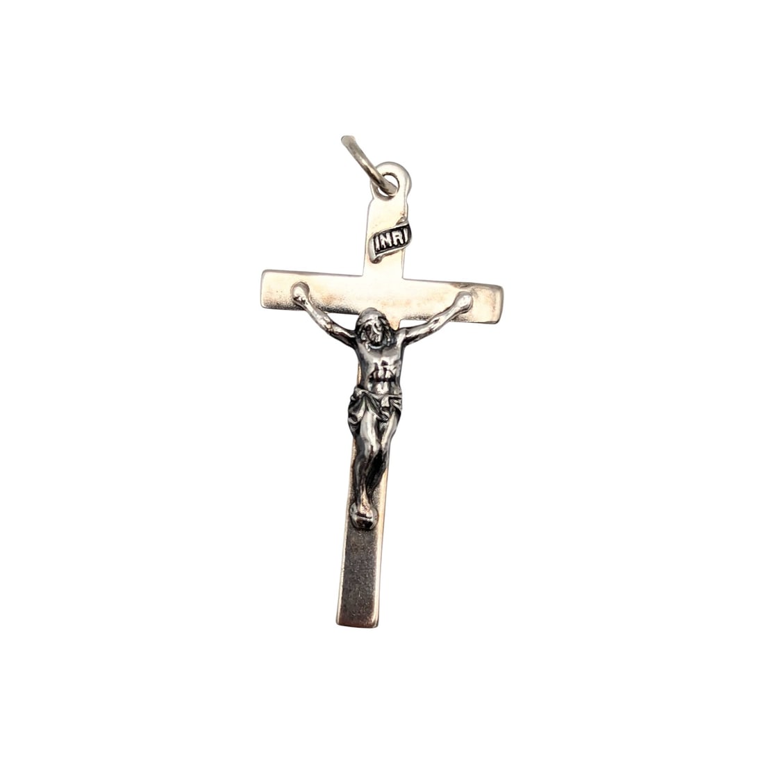 Sterling Crucifix Pendant with Jesus Figure 4.34g (1 of 4)