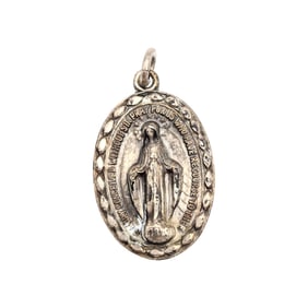 Sterling Miraculous Medal Pendant 2.53g