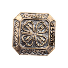4-H Second Place Pin with Clover Emblem 2.2g