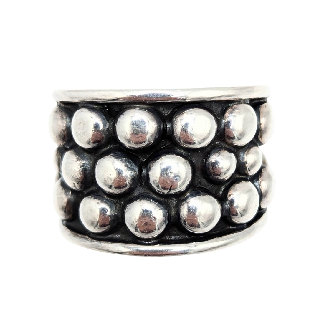 Sterling TC-306 Ring, Size 8, 16.18g: Mexican Sterling TC-306 Ring, 925 Size 8 16.18g
