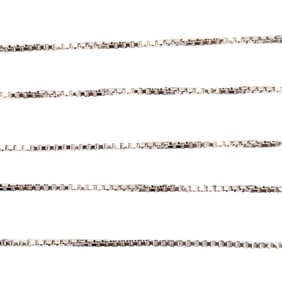 Sterling Box Chain Necklace, 1.26g,