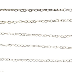 Sterling Cable Chain Necklace, .70g,