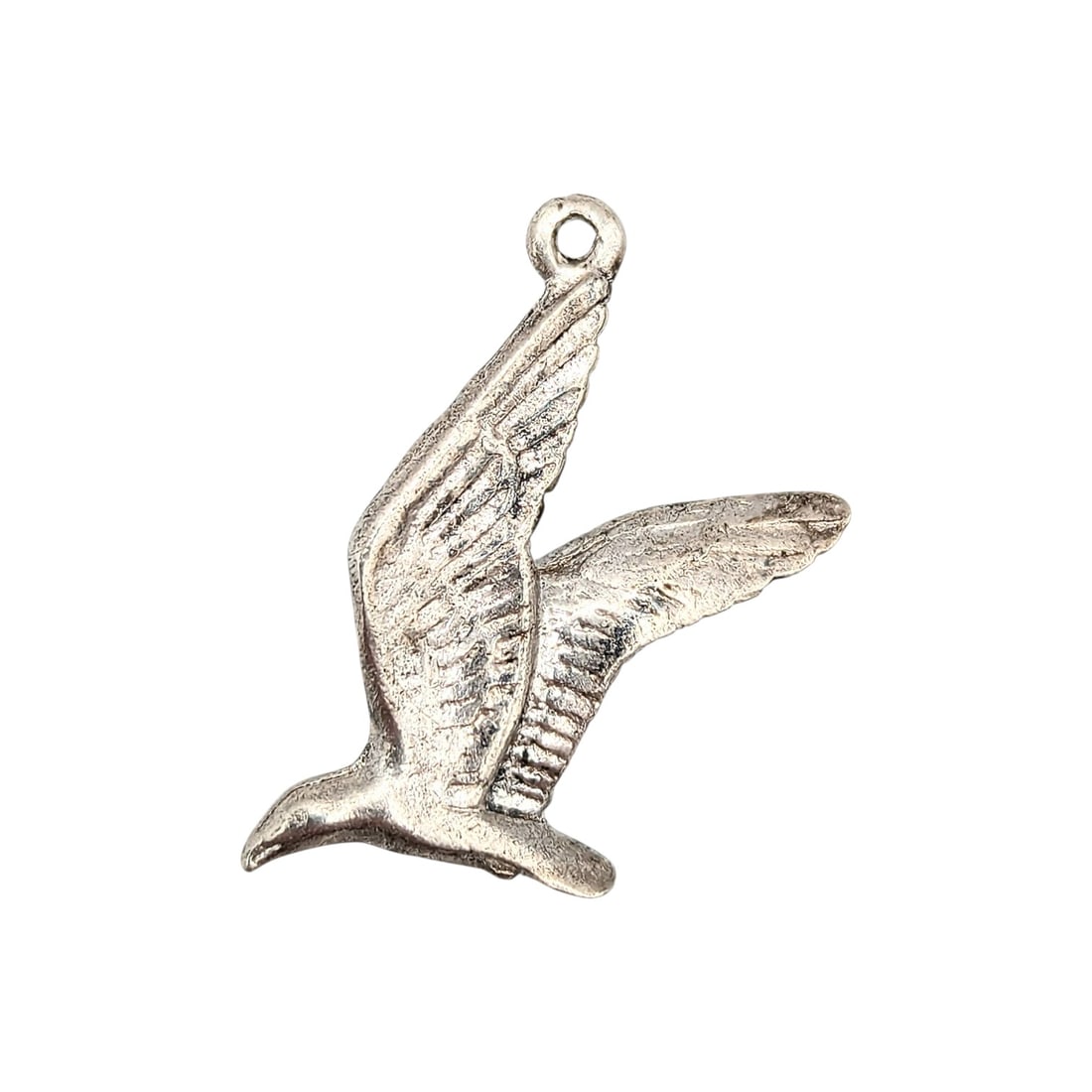Sterling Seagul Shaped Pendant Charm 1.77g: Sterling Seagul Shaped Pendant Charm 1.77g