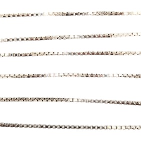Sterling Box Chain Necklace, 1.9g