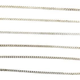 Sterling Curb Chain Necklace, .96g,