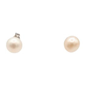 Sterling Pearl Stud Earrings 1.04g,