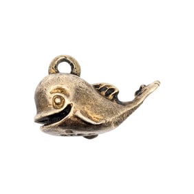 Sterling Whale Charm Pendant 2.91g