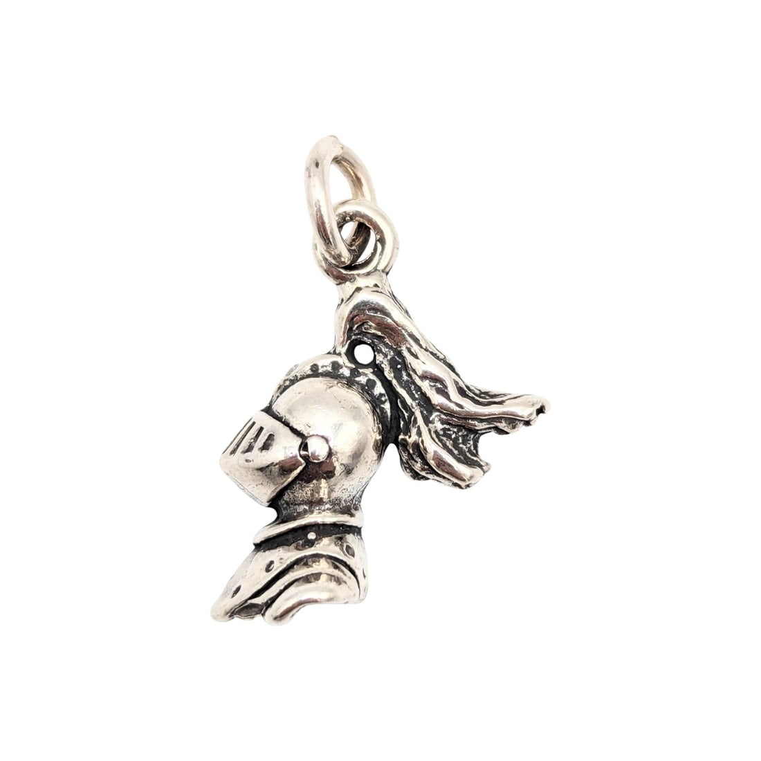Sterling Knight Helmet Pendant Charm 1.8g: Sterling Knight Helmet Pendant Charm 1.8g
