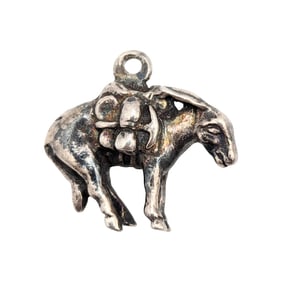 Sterling Donkey with Pack Charm 3.2g