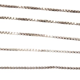 Sterling Box Chain Necklace, 2.18g,