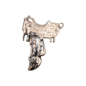 Sterling Saddle and Boot Shaped Pendant or Charm 4.12g