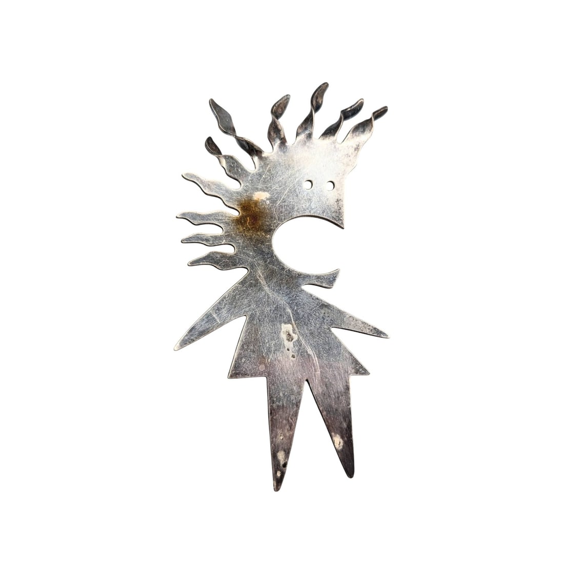 Sterling ‘Screaming Woman’ Pin, 14.82g,: Sterling ‘Screaming Woman’ Pin, 14.82g, by Artist KIM 2000