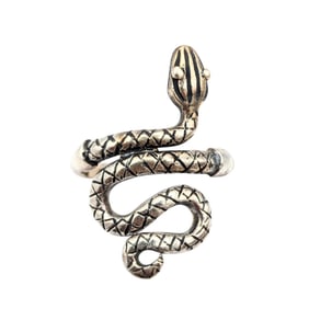 Sterling Snake Design Ring, Size 4.75, 3.9g