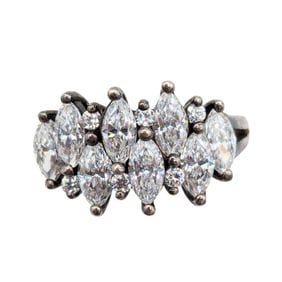 Sterling CZ Ring, Size 6.5, 4.0g,