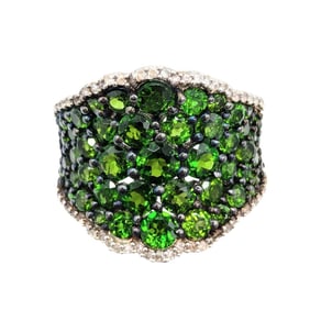 Sterling Ring Green Citrine sz 6, 8.95g